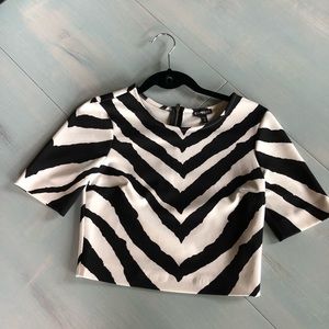Express crop top XS zebra print